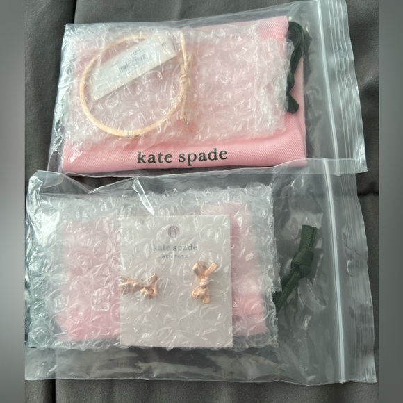 Kate spade Bow earrings and bangle bracelet - Picture 2 of 9